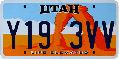 UT license plate Y193VV