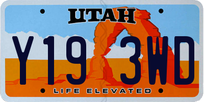 UT license plate Y193WD