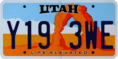 UT license plate Y193WE