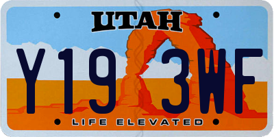 UT license plate Y193WF