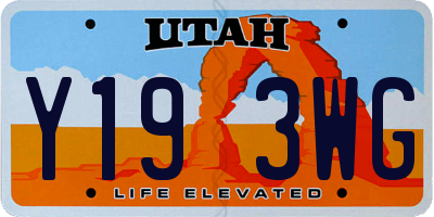 UT license plate Y193WG