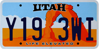 UT license plate Y193WI
