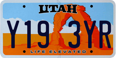 UT license plate Y193YR