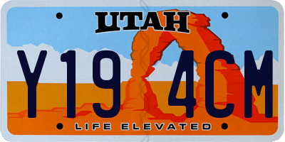 UT license plate Y194CM