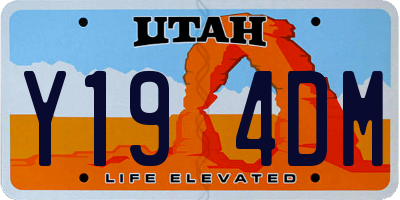 UT license plate Y194DM