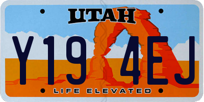 UT license plate Y194EJ