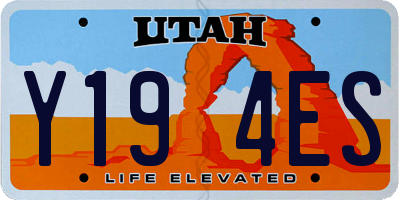 UT license plate Y194ES