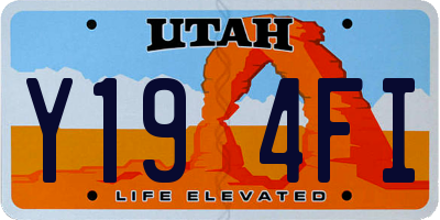 UT license plate Y194FI