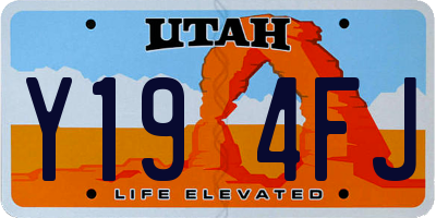 UT license plate Y194FJ