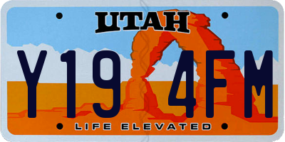 UT license plate Y194FM