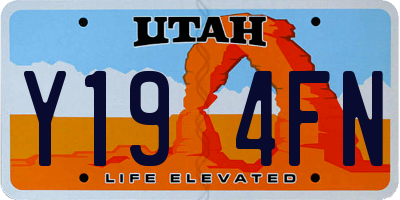 UT license plate Y194FN