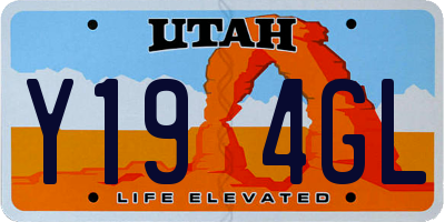 UT license plate Y194GL