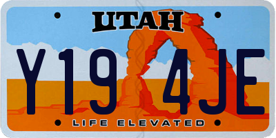 UT license plate Y194JE