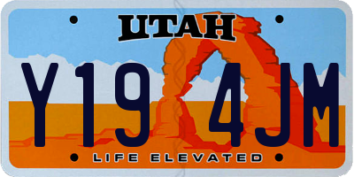 UT license plate Y194JM