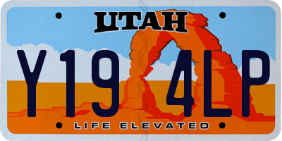 UT license plate Y194LP
