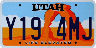 UT license plate Y194MJ