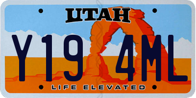 UT license plate Y194ML