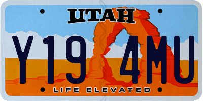 UT license plate Y194MU