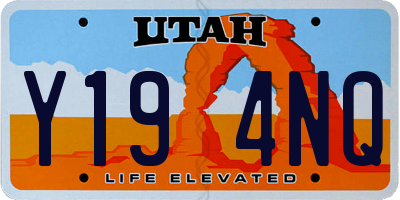 UT license plate Y194NQ
