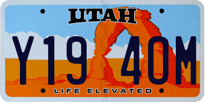 UT license plate Y194OM