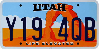UT license plate Y194QB