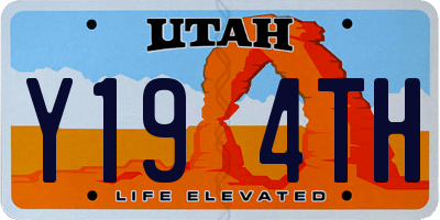 UT license plate Y194TH