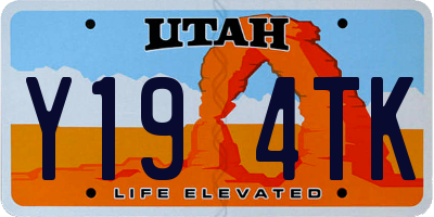 UT license plate Y194TK