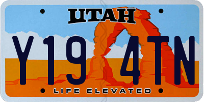 UT license plate Y194TN