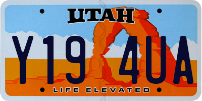 UT license plate Y194UA