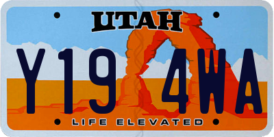 UT license plate Y194WA