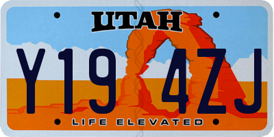UT license plate Y194ZJ
