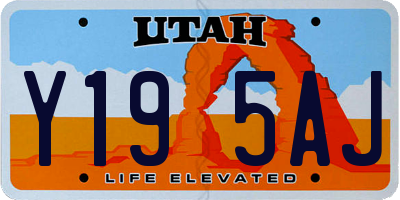 UT license plate Y195AJ