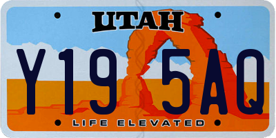 UT license plate Y195AQ