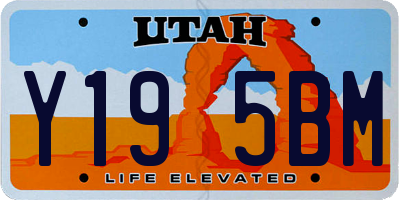UT license plate Y195BM