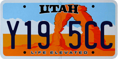 UT license plate Y195CC
