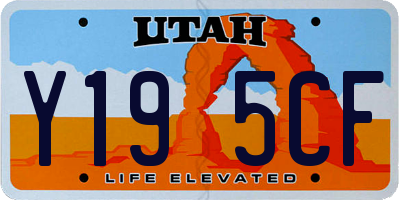 UT license plate Y195CF