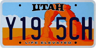UT license plate Y195CH