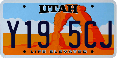 UT license plate Y195CJ