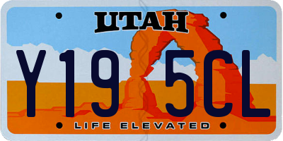 UT license plate Y195CL