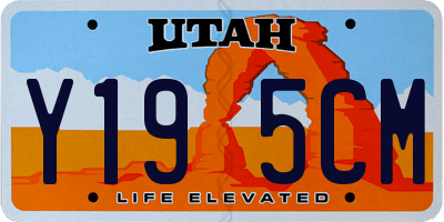 UT license plate Y195CM