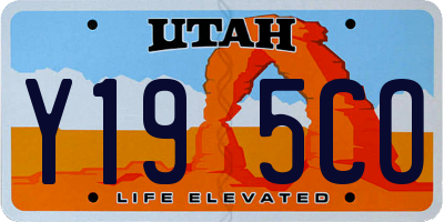 UT license plate Y195CO