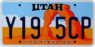 UT license plate Y195CP