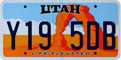 UT license plate Y195DB
