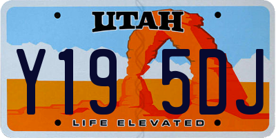 UT license plate Y195DJ