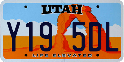 UT license plate Y195DL