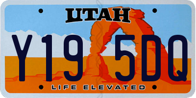 UT license plate Y195DQ