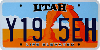 UT license plate Y195EH