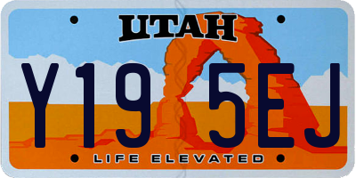 UT license plate Y195EJ