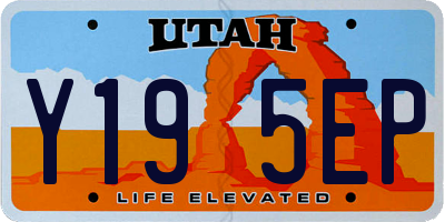 UT license plate Y195EP
