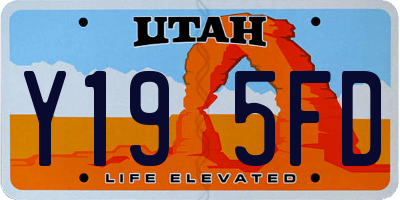 UT license plate Y195FD